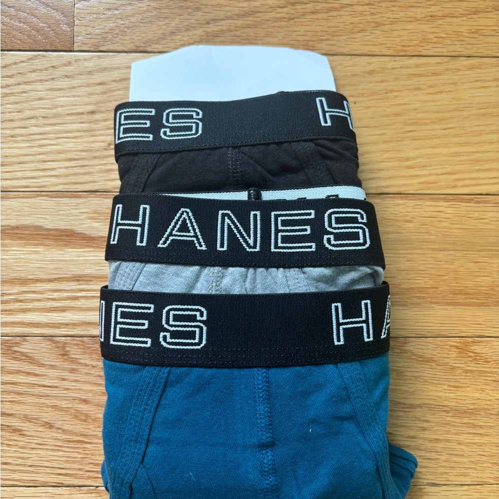 Hanes Men's Briefs - Black, Gray, and Blue